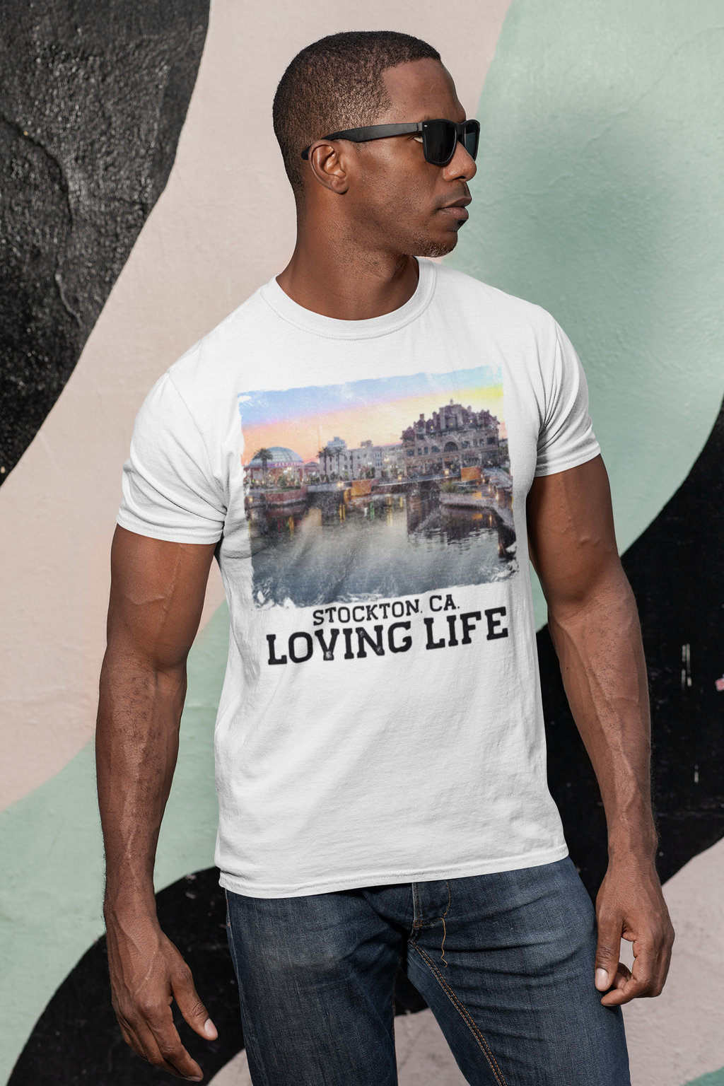 Stockton CA - Loving Life Short-Sleeve Unisex T-Shirt