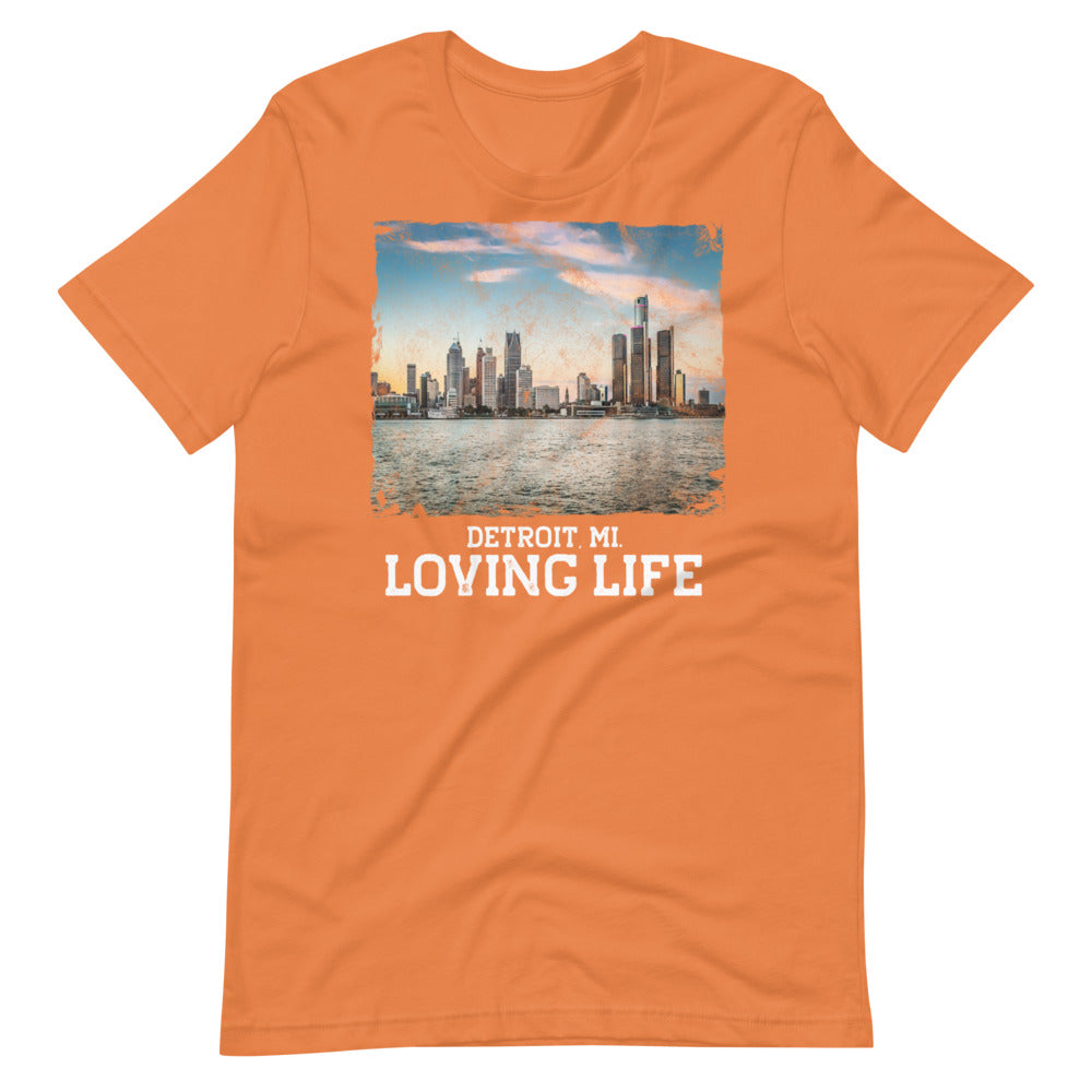 Detroit MI - Loving Life Short-Sleeve Unisex T-Shirt