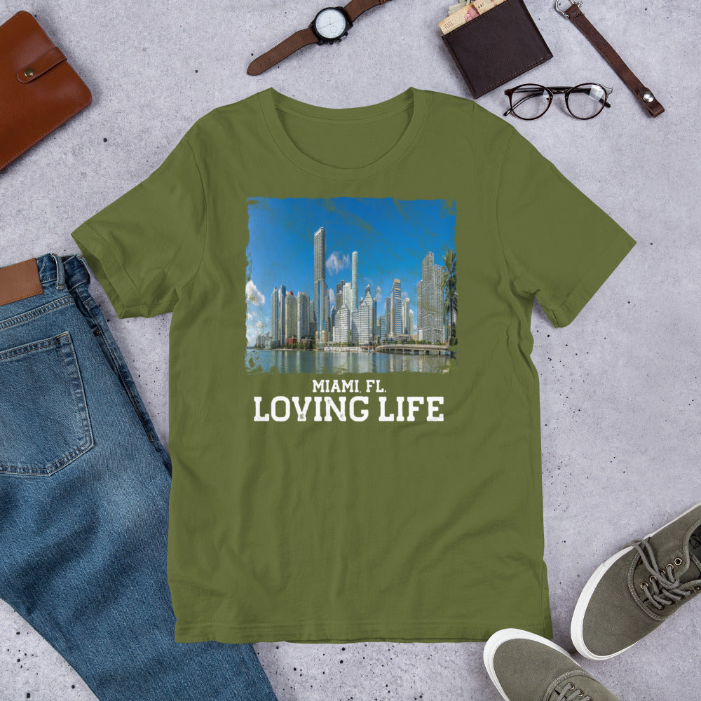 Miami FL - Loving Life Short-Sleeve Unisex T-Shirt