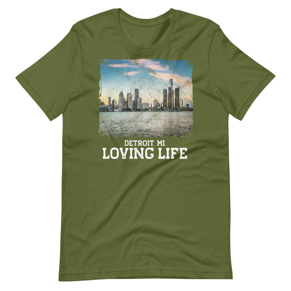 Detroit MI - Loving Life Short-Sleeve Unisex T-Shirt