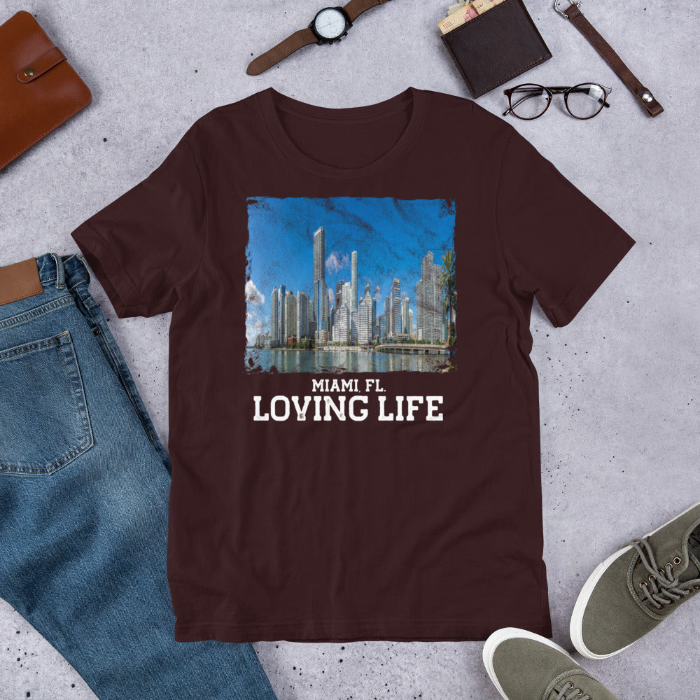 Miami FL - Loving Life Short-Sleeve Unisex T-Shirt