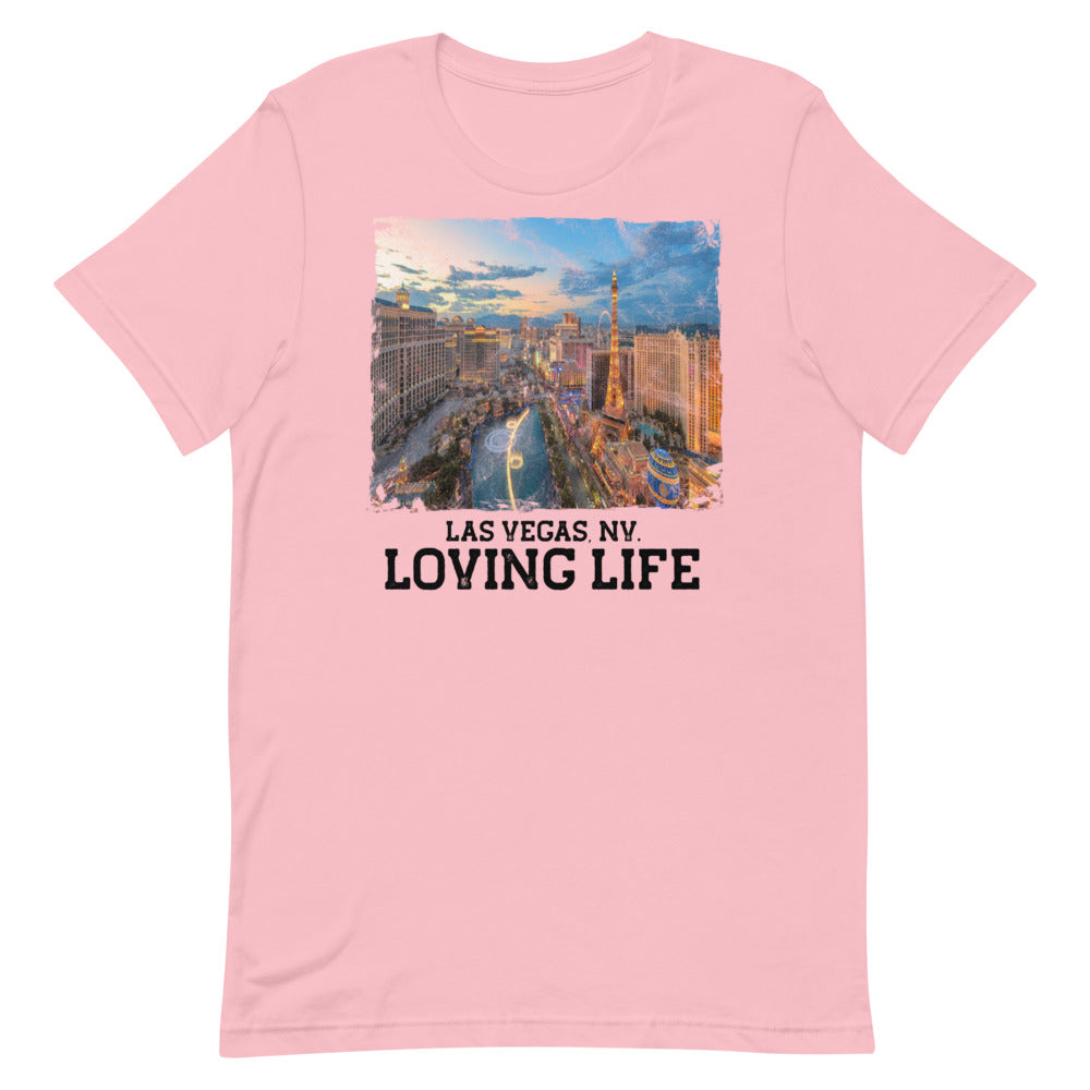 Las Vegas NV - Loving Life Short-Sleeve Unisex T-Shirt