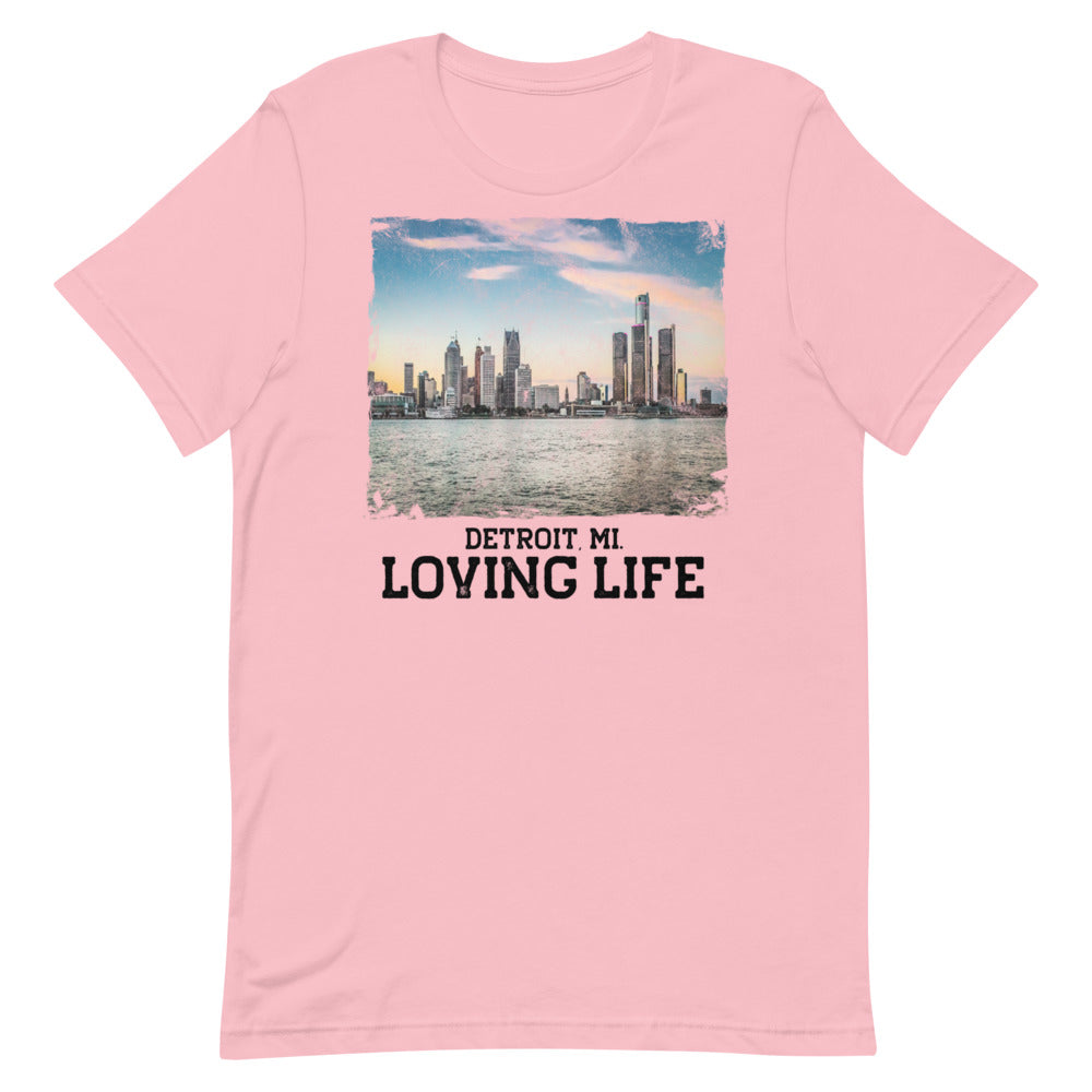 Detroit MI - Loving Life Short-Sleeve Unisex T-Shirt