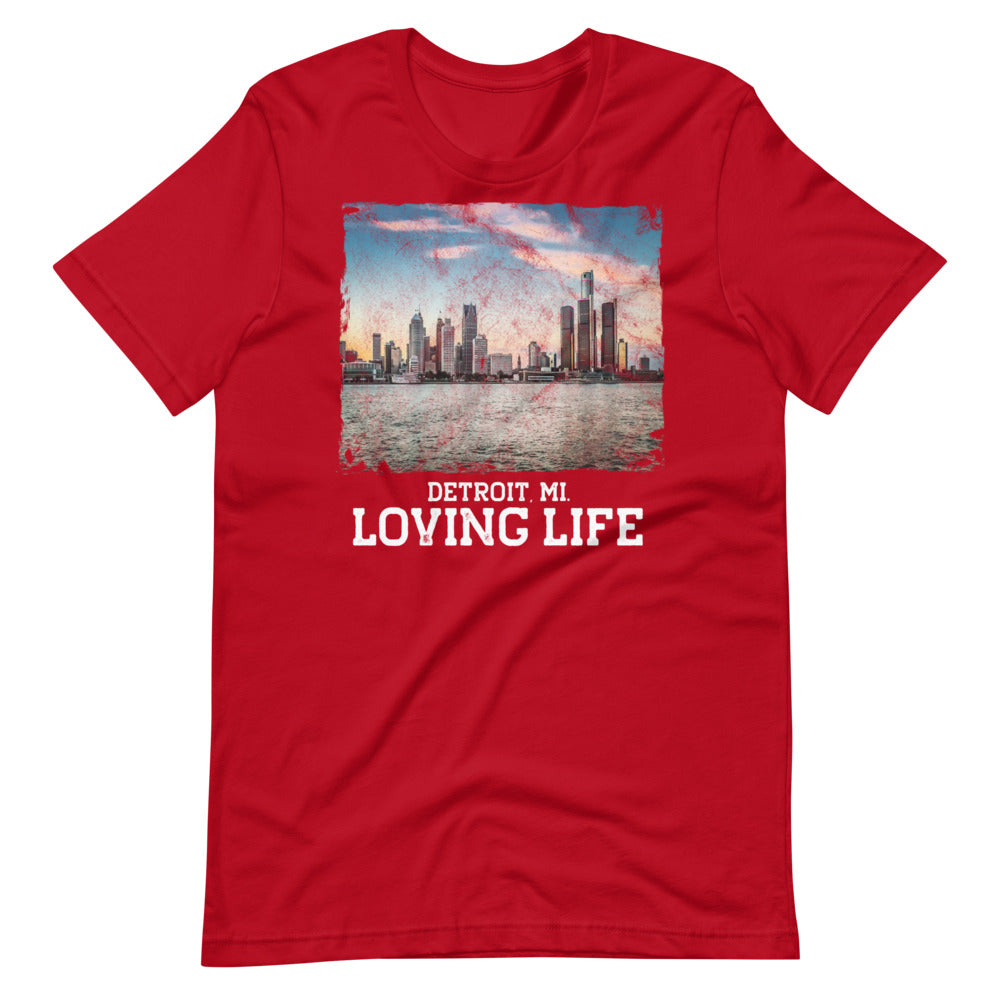 Detroit MI - Loving Life Short-Sleeve Unisex T-Shirt