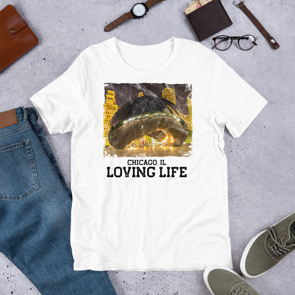 Chicago IL - Loving Life Short-Sleeve Unisex T-Shirt