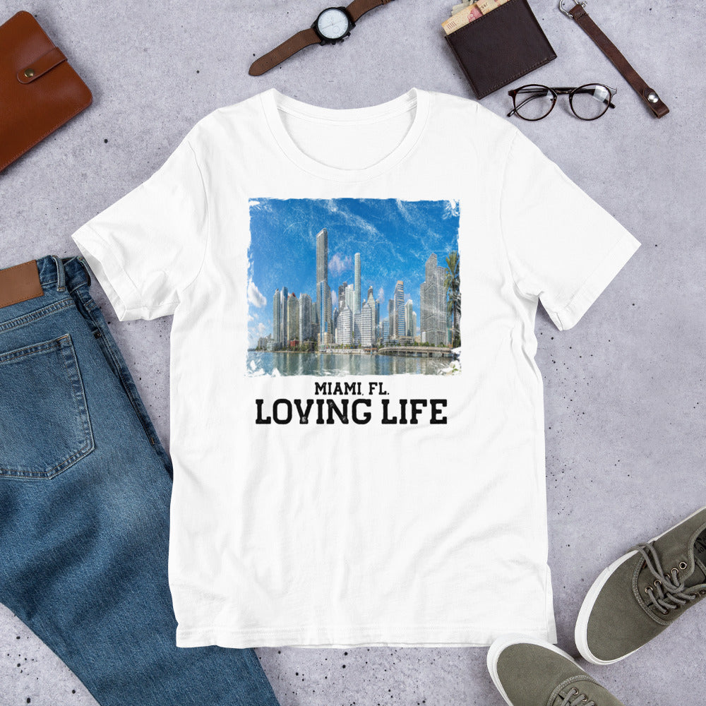 Miami FL - Loving Life Short-Sleeve Unisex T-Shirt