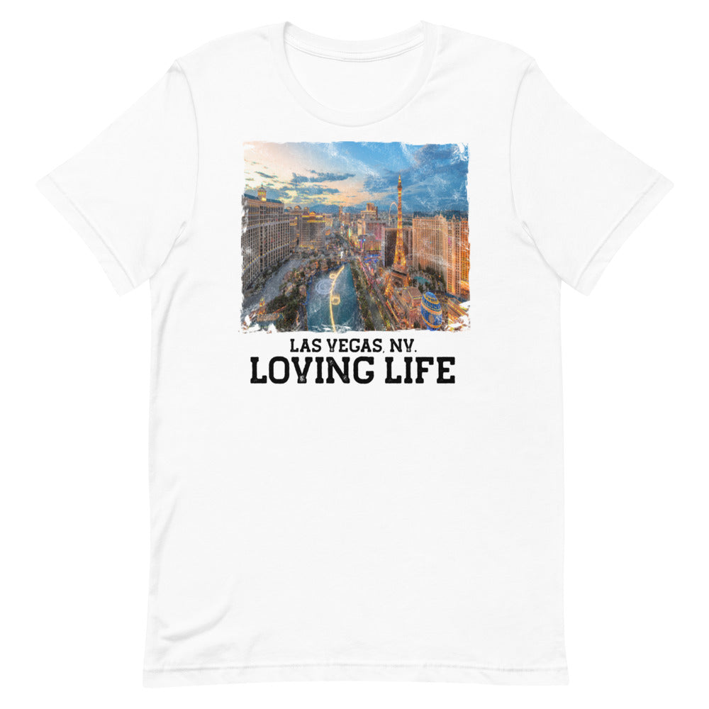 Las Vegas NV - Loving Life Short-Sleeve Unisex T-Shirt