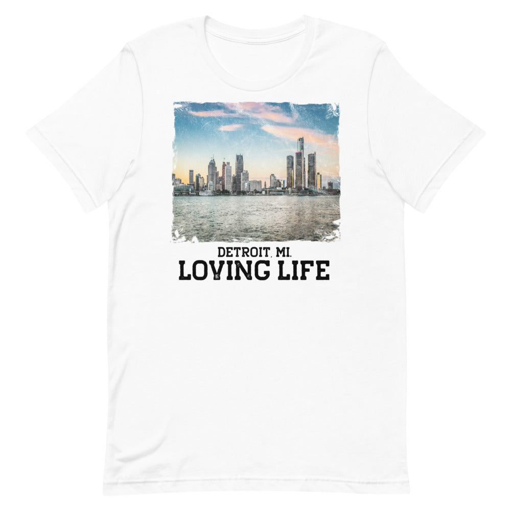 Detroit MI - Loving Life Short-Sleeve Unisex T-Shirt