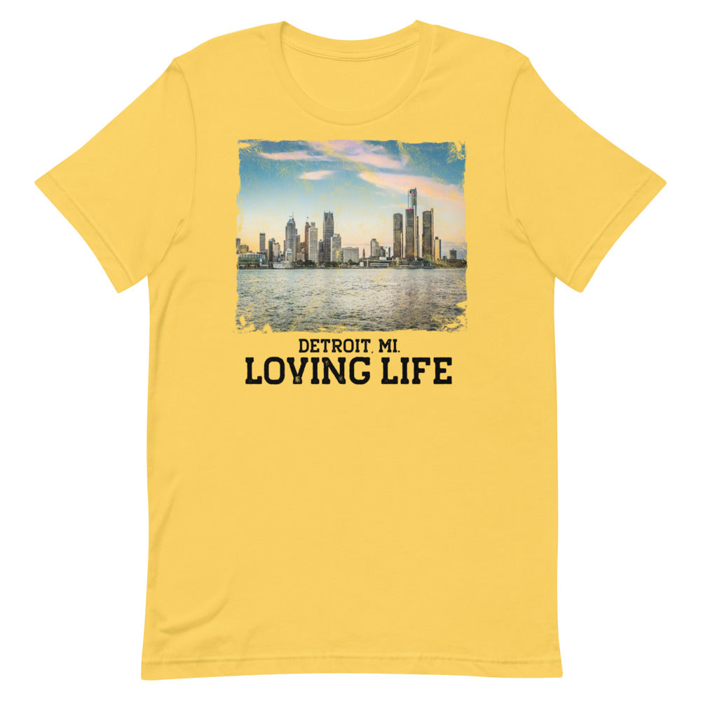 Detroit MI - Loving Life Short-Sleeve Unisex T-Shirt